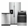 WHIRLPOOL 3 PIECE STAINLESS STEEL PACKAGE