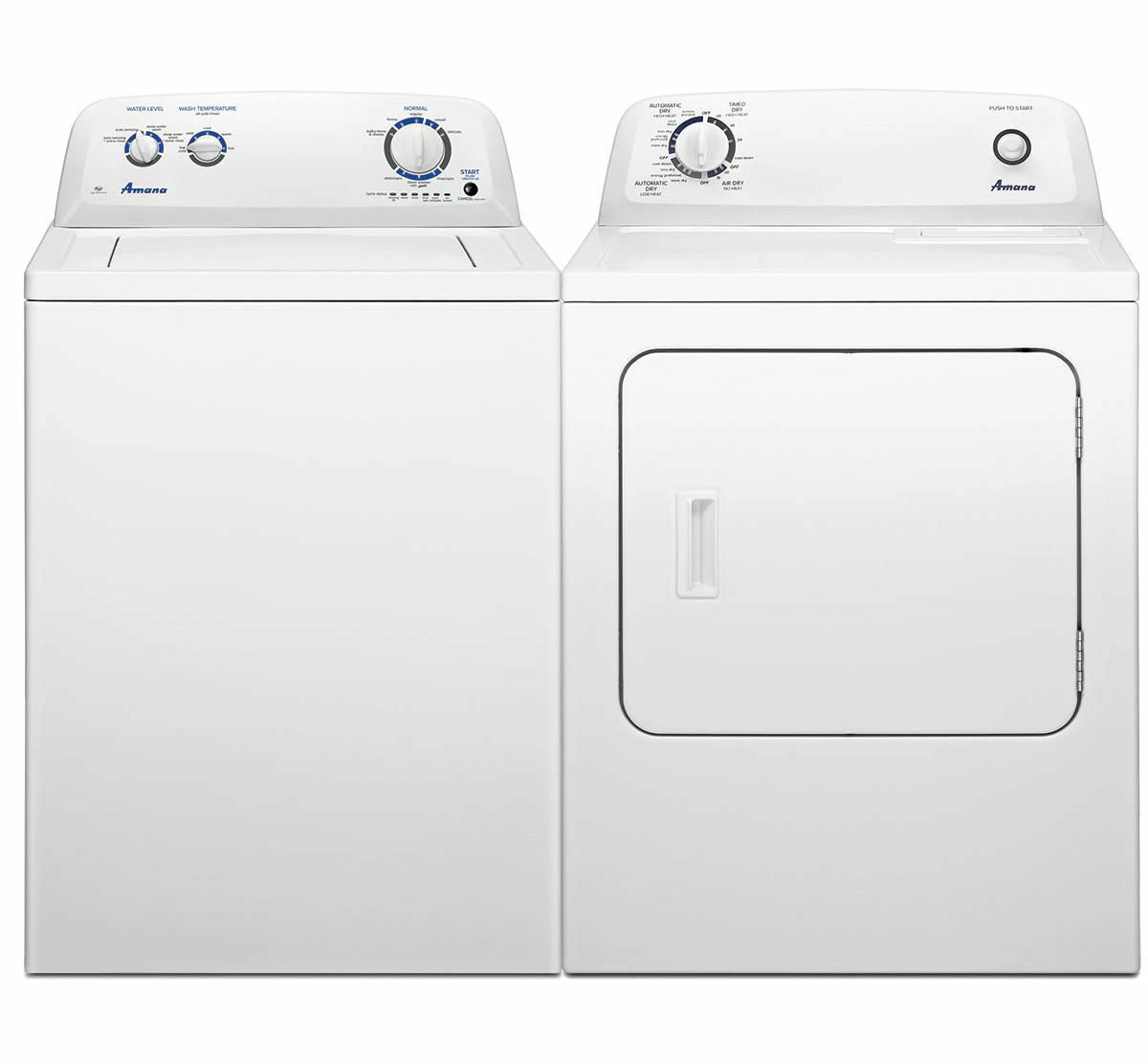 AMANA TOP LOAD WASHER & DRYER PAIR