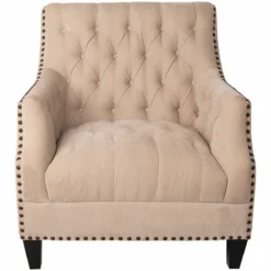 MERIDIAN LINEN ACCENT CHAIR