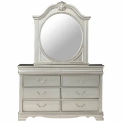 GRACE SILVER DRESSER & MIRROR
