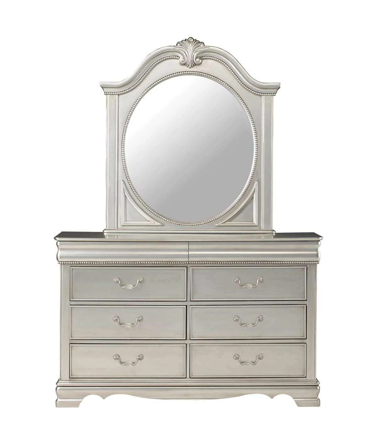 GRACE SILVER DRESSER & MIRROR