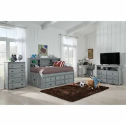 ASHBURY TWIN BOOKCASE STORAGE BED