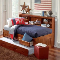 CHANDLER FULL BOOKCASE STORAGE DAYBED W/TRUNDLE