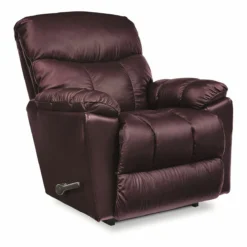 HOLLAND BURGUNDY LEATHER MANUAL ROCKER RECLINER